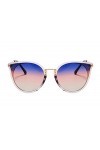 FEISEDY Lunettes de Soleil Oeil de Chat Vintage Lunettes de Soleil Polarisées Protection UV400 pour Femme B7000