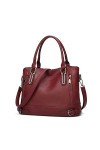 FANDARE Rétro Sac a Main Sacoche Femme Sacs Portés Epaule Cuir PU Étanche pour Achats Fête École Voyage Messenger Bags Brun