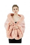 BEAUTELICATE Châle Étole En Fausse Fourrure Cape Veste En Laine Dagneau De Femme Mariage Hiver Soirée Mariée Cérémonie Fête 