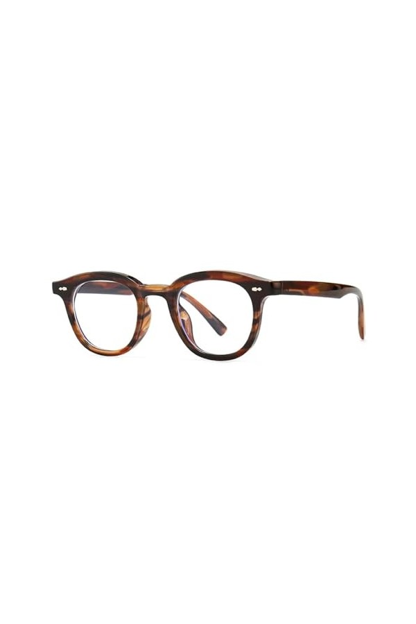 HCHES Lunettes de Soleil Femmes rétro léopard mâle Lunettes de Soleil Uv400 Accessoires Femme, Marron avec Clair, Taille Uniq