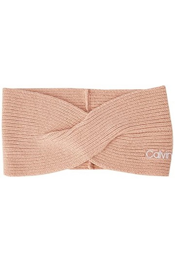 Calvin Klein Bandeau en Tricot Essentiel Chapeau, Desert Rose, Taille Unique Femme