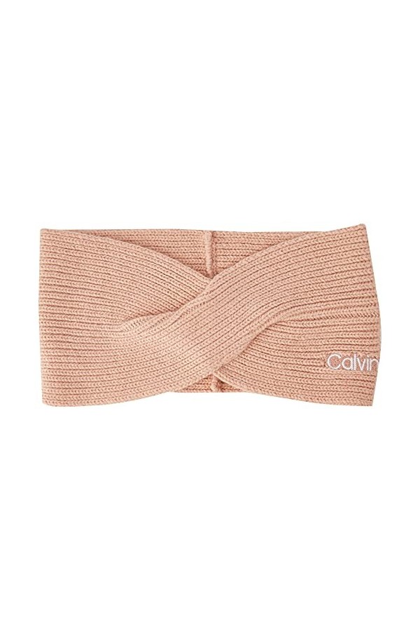 Calvin Klein Bandeau en Tricot Essentiel Chapeau, Desert Rose, Taille Unique Femme
