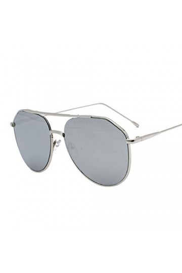 YIERJIU Lunettes Métal Ocean Lens Lunettes de Soleil Femmes/Hommes Lunettes ovales Lunettes Rétro Vintage Miroir Oculos de So