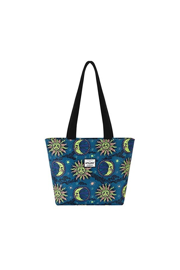 HAWEE Mode Femme Sac à Bandoulière avec Zip Grande Capacité Sac Dépaule Imperméable Léger Sac Fourre-Tout Loisir Sac à Provi