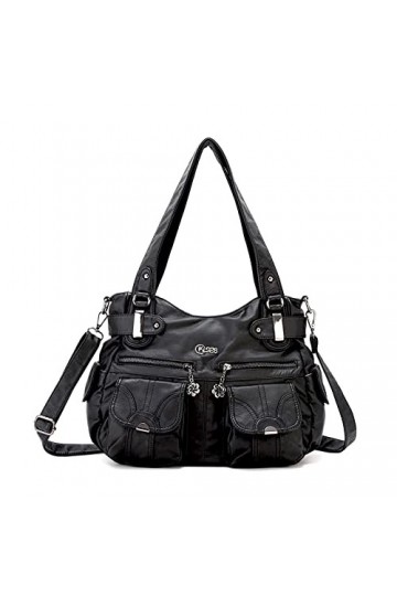 FANDARE Grand Sacs Portés Epaule Femme Sac Bandoulieres Sacoche Étanche Cuir PU pour Achats Fête École Voyage Crossbody Hobo 