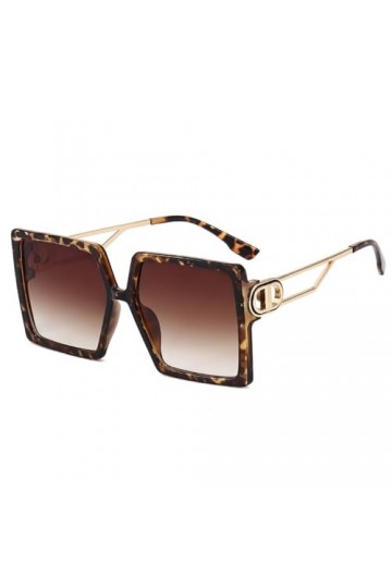 HCHES Lunettes de Soleil Carrées Rétro Hommes Personnalité Vintage Lunettes de Soleil Oversize Femmes Nuances, 4, Taille Uniq