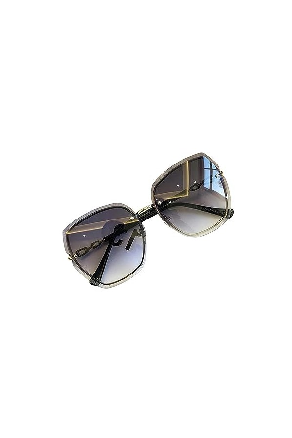 NOGRAX Lunettes De Soleil Carrées Rétro Lunettes De Soleil Carrées Sans Monture Pour Femmes Lunettes De Soleil Nuances Vintag