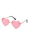 MUTYNE Lunettes de Soleil en Forme de Coeur en Cristal Femmes Luxe Doux Lunettes de Soleil sans Monture Lunettes Rouge, Rose,