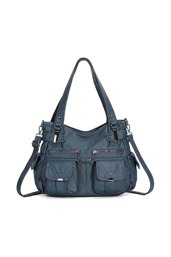 FANDARE Grand Sacs Portés Epaule Femme Sac Bandoulieres Sacoche Étanche Cuir PU pour Achats Fête École Voyage Crossbody Hobo 