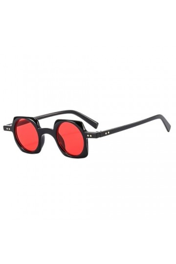 MUTYNE Rétro Petites Lunettes de Soleil carrées Hommes Mode Clair Rond océan lentille Lunettes Femmes Punk Rivets Lunettes de