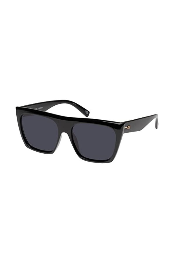 Le Specs Lunettes de soleil THE THIRST pour homme et femme - Forme rectangulaire avec protection UV, Smoke Mono/Black