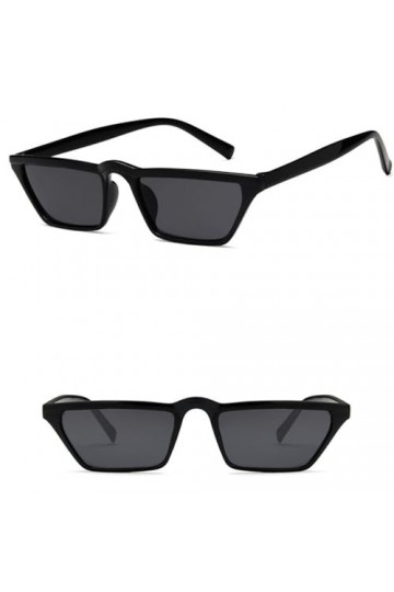 Lunettes de Soleil Oeil de Chat Femmes Cool Blanc Noir Petit Cadre Lunettes de Soleil Femme Lunettes Rectangulaires Nuances R