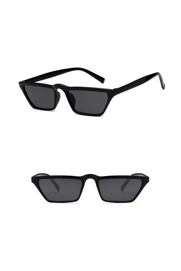 Lunettes de Soleil Oeil de Chat Femmes Cool Blanc Noir Petit Cadre Lunettes de Soleil Femme Lunettes Rectangulaires Nuances R