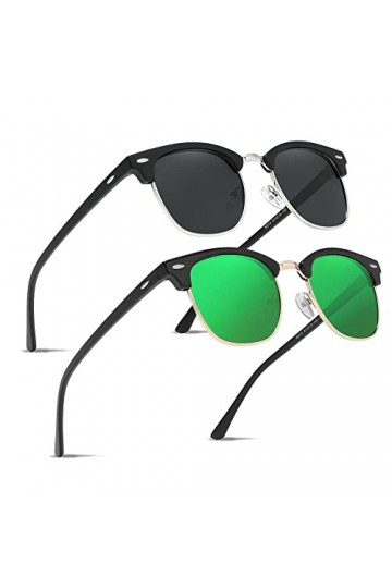 Ninesun miroir lunettes de soleil polarisées semi-sans monture pour hommes et femmes à la mode en plein air pour les lunettes