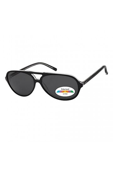sport2people Lunettes de soleil polarisées pour homme et femme Protection UV 400, Noir , taille unique