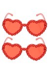 SOIMISS 2 Pièces Lunettes De Soleil Coeur Lunettes De Soleil De Quai Pour Femmes Lunettes De Soleil De Plage Dété Lunettes D
