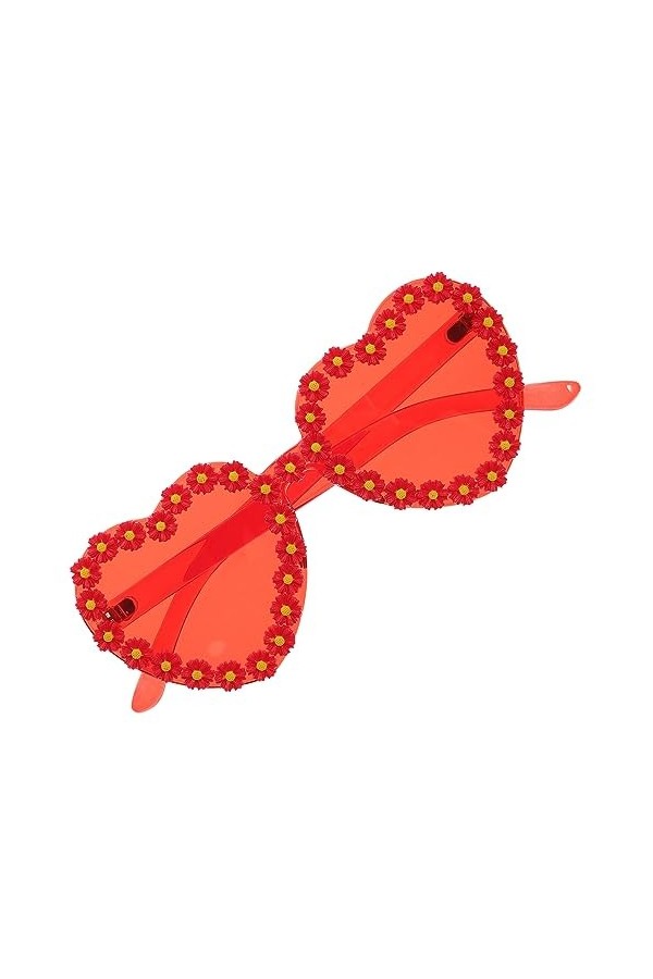 SOIMISS 2 Pièces Lunettes De Soleil Coeur Lunettes De Soleil De Quai Pour Femmes Lunettes De Soleil De Plage Dété Lunettes D