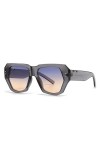 MUTYNE Rétro Polygone Oeil de Chat Femmes Lunettes de Soleil Mode Dégradé Nuances UV400 Hommes Tendance Rivets Lunettes de So