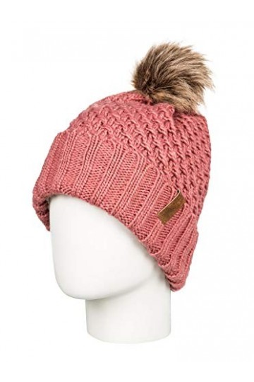 Roxy Blizzard-Bonnet à&nbsp; Pompon Femme, Rose dusty rose , Taille Unique