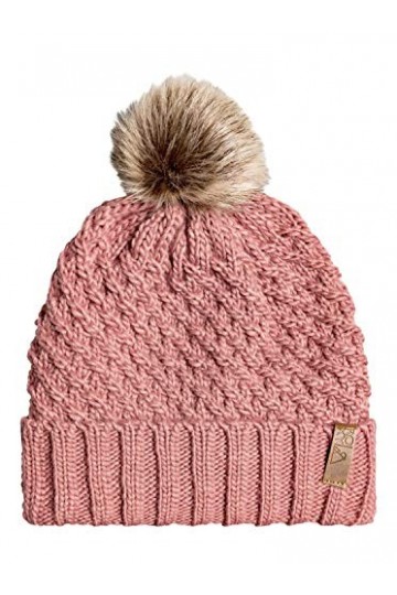 Roxy Blizzard-Bonnet à&nbsp; Pompon Femme, Rose dusty rose , Taille Unique