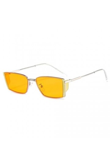 MUTYNE Lunettes de Soleil Punk Petit Rectangle Femmes Hommes Lunettes de Soleil Carrées à la Mode pour Femme Steampunk Lunett
