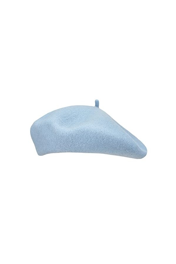 Gllutt Béret en laine pour femme Style français Couleur unie, Souci, Taille unique