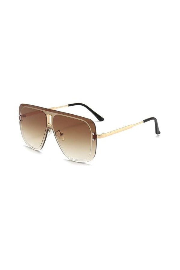 MUTYNE Lunettes de Soleil Vintage sans Monture pour Femmes Tendances Lunettes de Soleil à Monture en métal pour Hommes Lunett