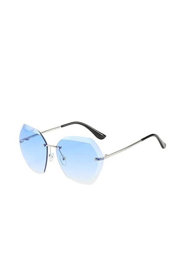 UYUME Lunettes de Soleil de Mode, Lunettes de Soleil Vintage sans Monture Femmes Hommes Rétro Verres de Coupe Lunettes de Sol