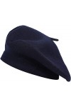 Gllutt Béret en laine pour femme Style français Couleur unie, Souci, Taille unique