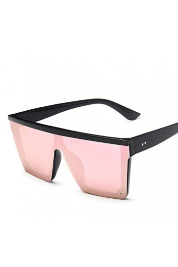 DLSM Lunettes de soleil Square surdimensionnées Femme / Male Retro Gradient Plastique Grand cadre Unisexe Lunettes de soleil 