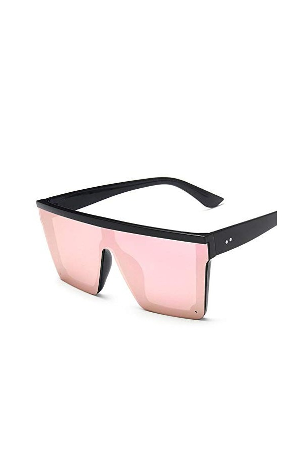 DLSM Lunettes de soleil Square surdimensionnées Femme / Male Retro Gradient Plastique Grand cadre Unisexe Lunettes de soleil