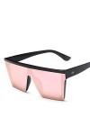 DLSM Lunettes de soleil Square surdimensionnées Femme / Male Retro Gradient Plastique Grand cadre Unisexe Lunettes de soleil 