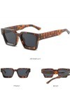 MUTYNE Lunettes de Soleil Carrées Classiques Femmes Hommes Punk Multicolores Tendances Lunettes UV400 Dégradé Nuances Femme L