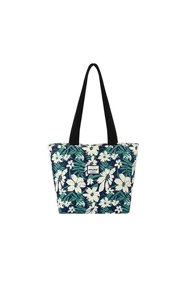 HAWEE Mode Femme Sac à Bandoulière avec Zip Grande Capacité Sac Dépaule Imperméable Léger Sac Fourre-Tout Loisir Sac à Provi