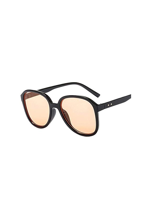 DLSM Vintage Sunglasses surdimensionnées Femmes Lunettes de soleil Femme Masque Mode Transparent Black Sun Miroir Sports Lune