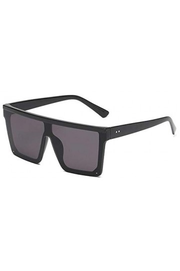 DLSM Vintage Square Square Hommes Lunettes de soleil Femme Mode Plat One-Pio-Pièce Lunettes de soleil Femme Pour Tombes fémin