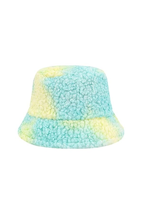 Surkat Chapeau dhiver en peluche chaude en fausse fourrure pour femme, motif floral rose, Taille unique