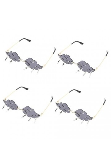 Didiseaon 4Pcs Pas De Lunettes De Soleil Vintage Lunettes De Soleil En Forme De Lunettes De Soleil Mode Femme Vêtements Lunet