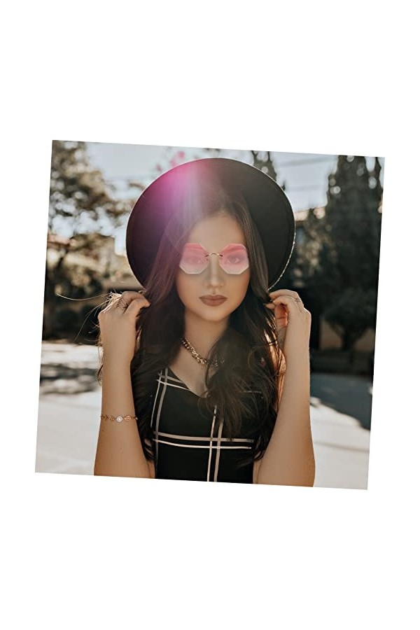 GALPADA 3 Pièces Lunettes De Soleil Sans Monture Lunettes De Soleil Tendance Pour Femmes Lunettes De Soleil De Quai Pour Femm