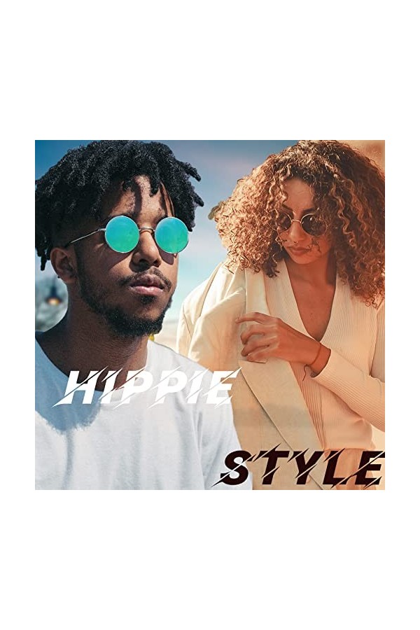 Joopin Lunette de Soleil Polarisée Ronde pour Homme et Femme - 2 Pack Lunettes Rétros Vintage Style Basique Or Noir et Vert