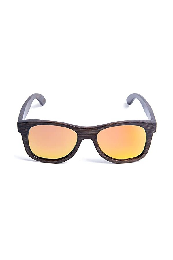 LUI SUI Bois de bambou naturel rétro fait à la main Lunettes de soleil polarisées Lunettes en bois miroir pour hommes Femmes 