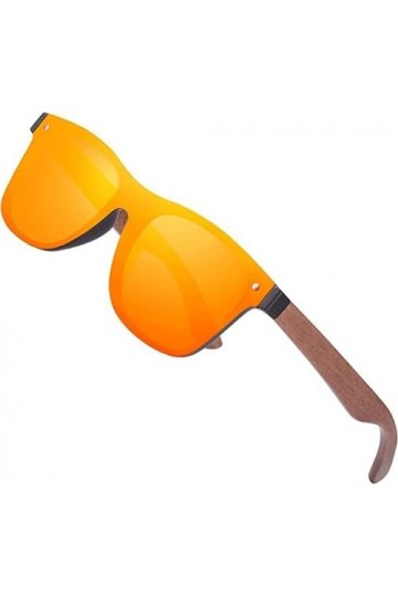 KINGSEVEN Lunettes de Soleil en Bois pour Homme Et Femme I Lunettes de Soleil Polarisées Mixtes avec Monture En Bois De Noyer