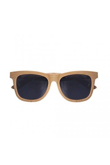 LUI SUI Bois de bambou naturel rétro fait à la main Lunettes de soleil polarisées Lunettes en bois miroir pour hommes Femmes 