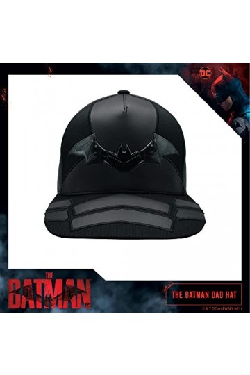 Concept One The Batman Dad Casquette de baseball avec bord plat pour adulte Noir Taille unique