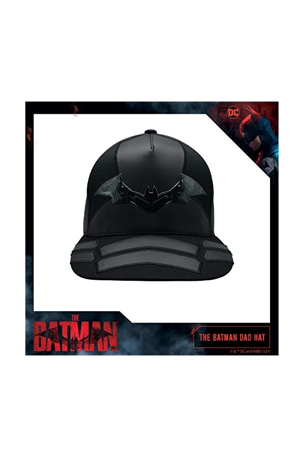 Concept One The Batman Dad Casquette de baseball avec bord plat pour adulte Noir Taille unique