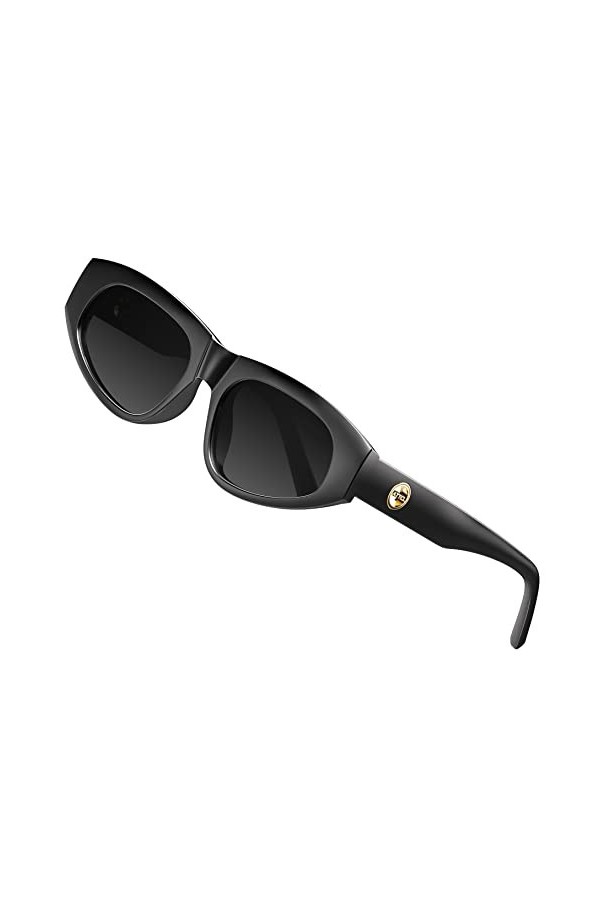 ATTCL Lunette de soleil polarisées pour femme Lunettes de soleil œil de chat avec protection UV 5199 C1 Black+grey