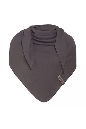 KNIT FACTORY - Liv Foulard triangulaire - Écharpe pour femme - Mousseline douce - Pour printemps et été - 100 % coton biologi