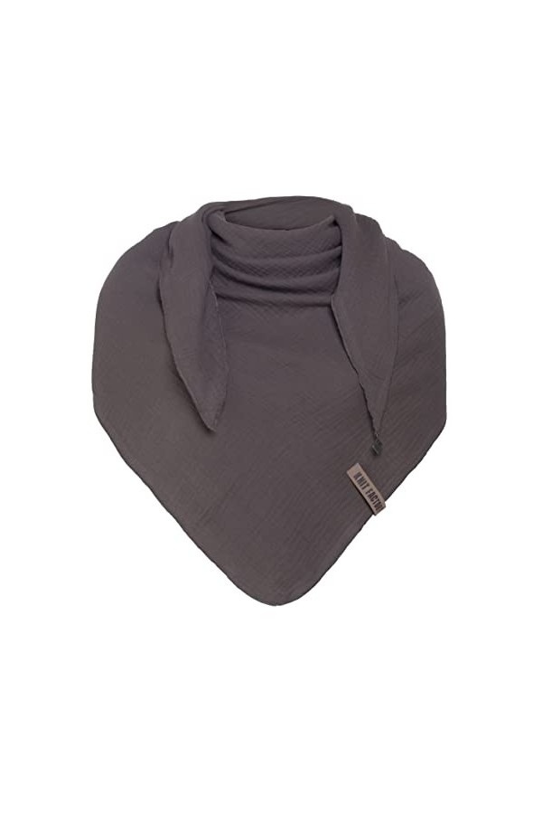 KNIT FACTORY - Liv Foulard triangulaire - Écharpe pour femme - Mousseline douce - Pour printemps et été - 100 % coton biologi