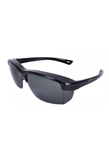Rapid Eyewear Vogue Black sur-lunettes de soleil polarisantes pour hommes et femmes. 140mm digne des lunettes larges. Lunet