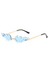 YUELUQU Lunettes de soleil flamme feu pour femmes fête sans bords mignons bal de fin dannée Halloween verres mode vague lune